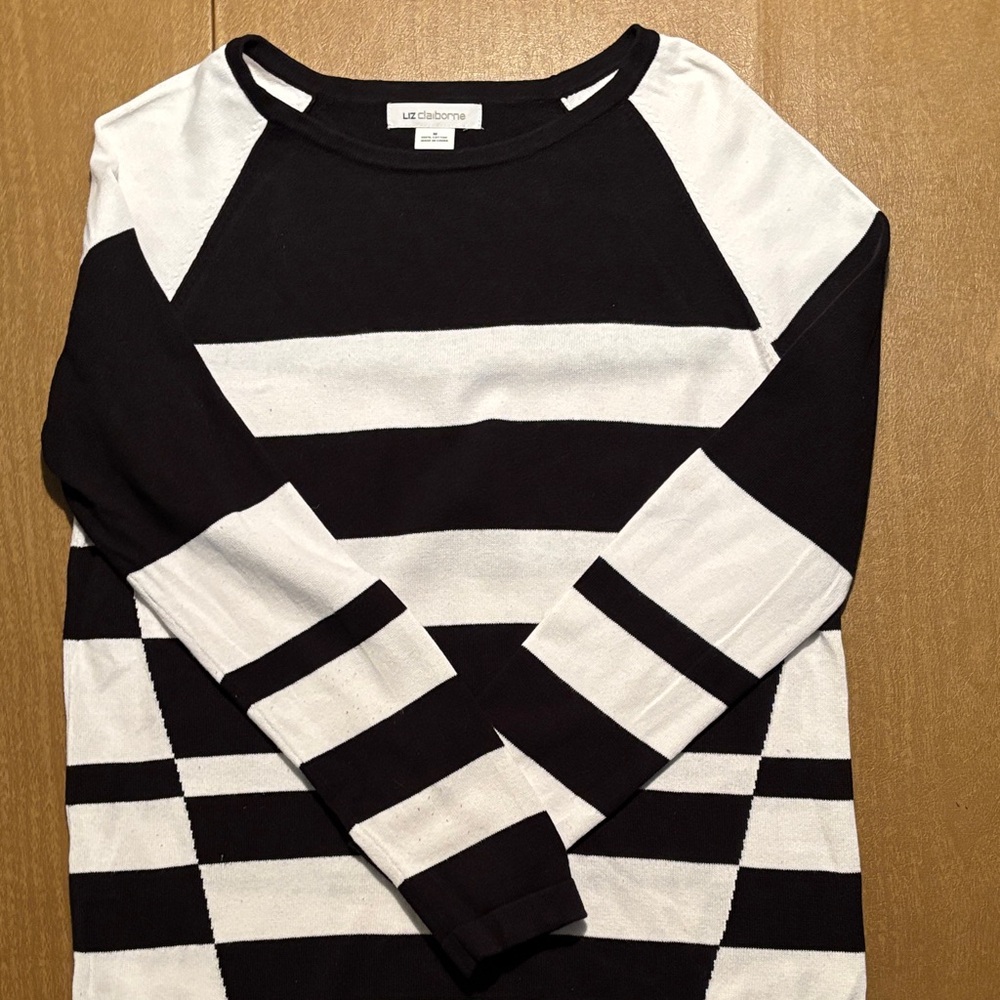 Liz Claiborne Classic Black Cotton Top